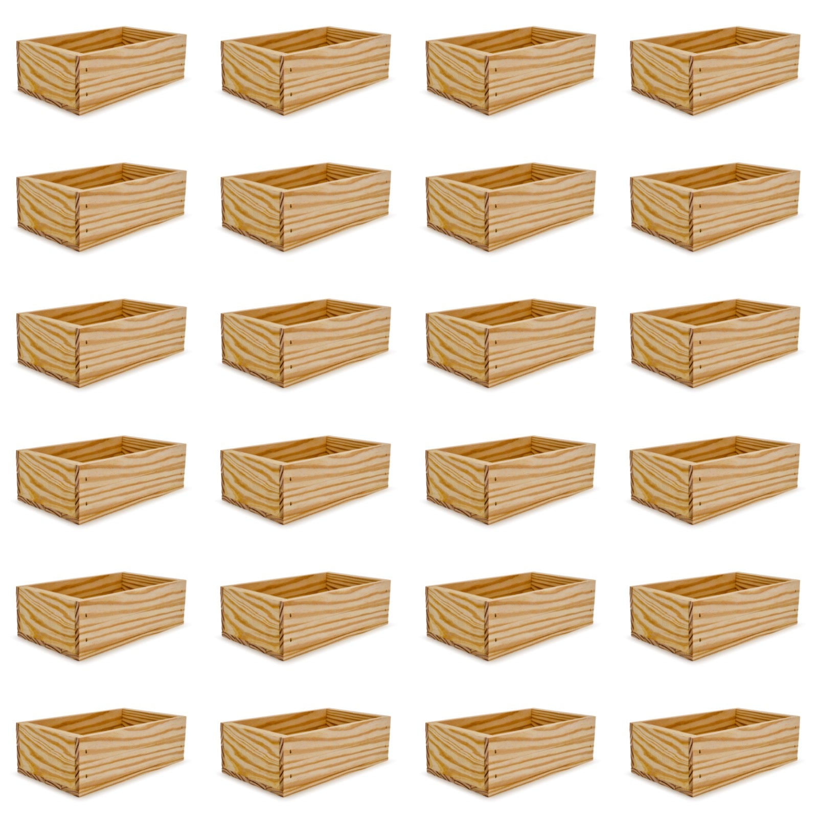 24 Small wooden crates 11x6.25x3.5