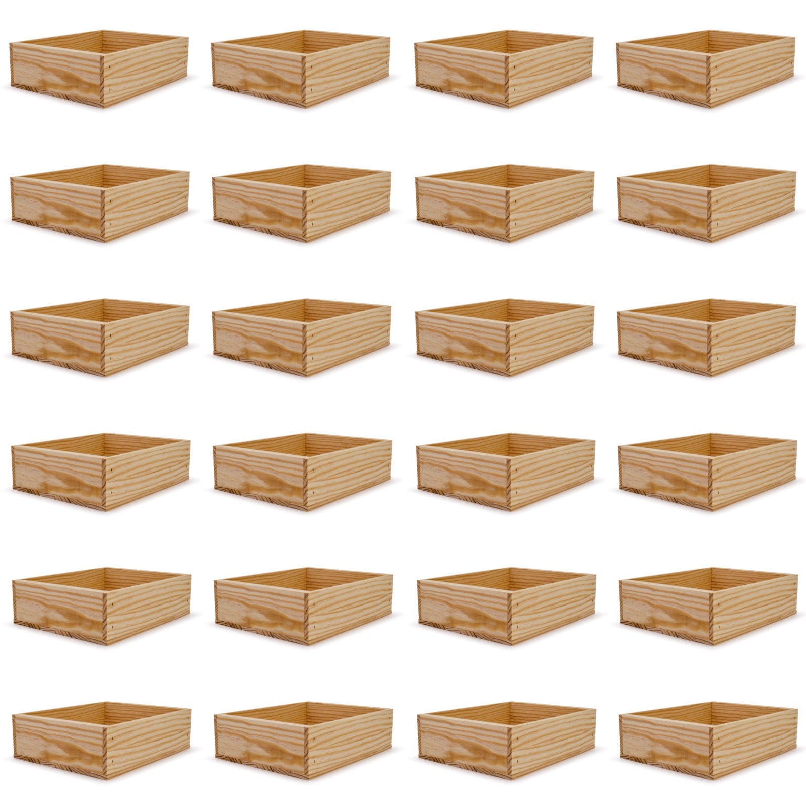 24 Small wooden crates 12x9.75x3.5