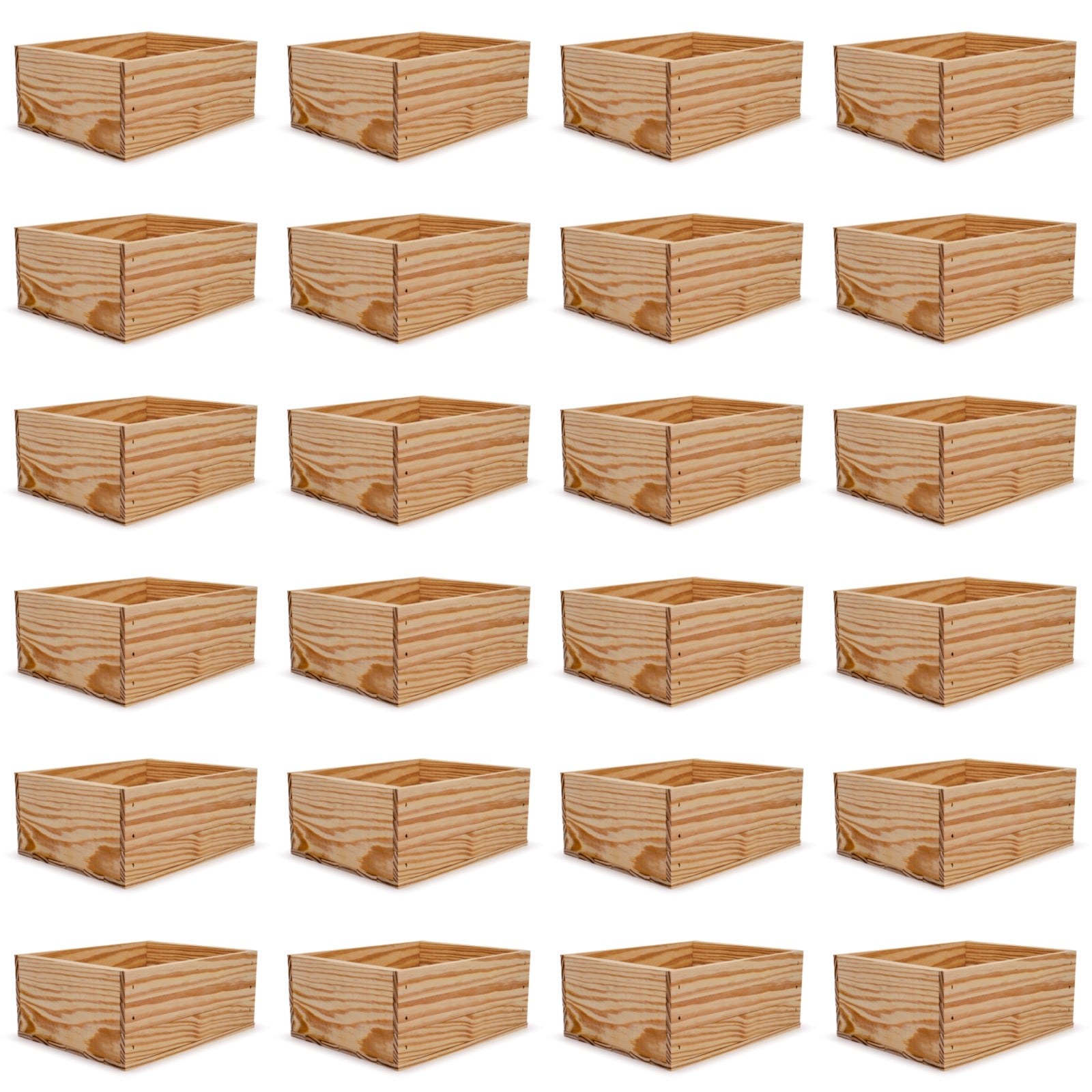 24 Small wooden crates 12x9.75x5.25