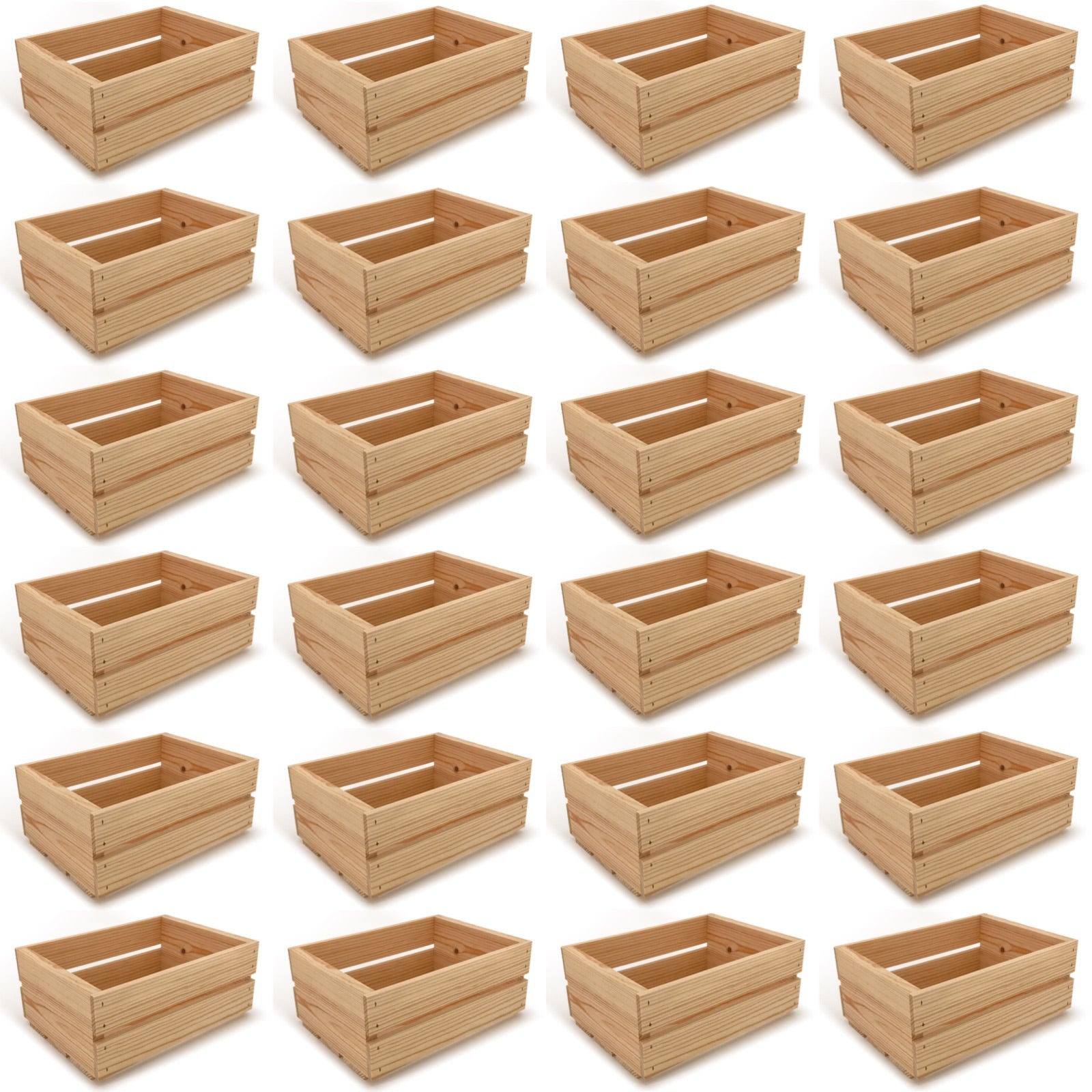 24 Small wooden crates 12x9x5.25