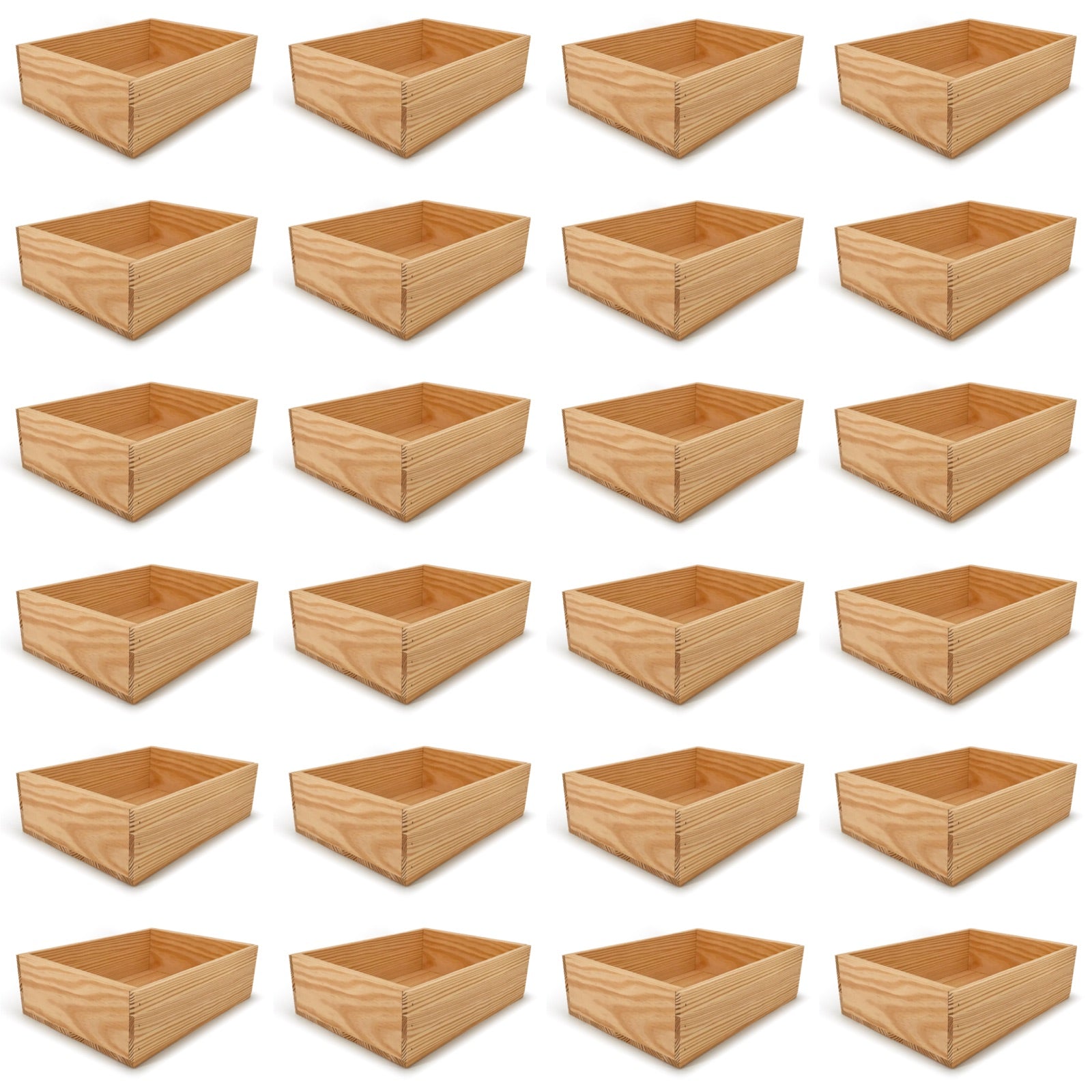 24 Small wooden crates 14x10x4.25