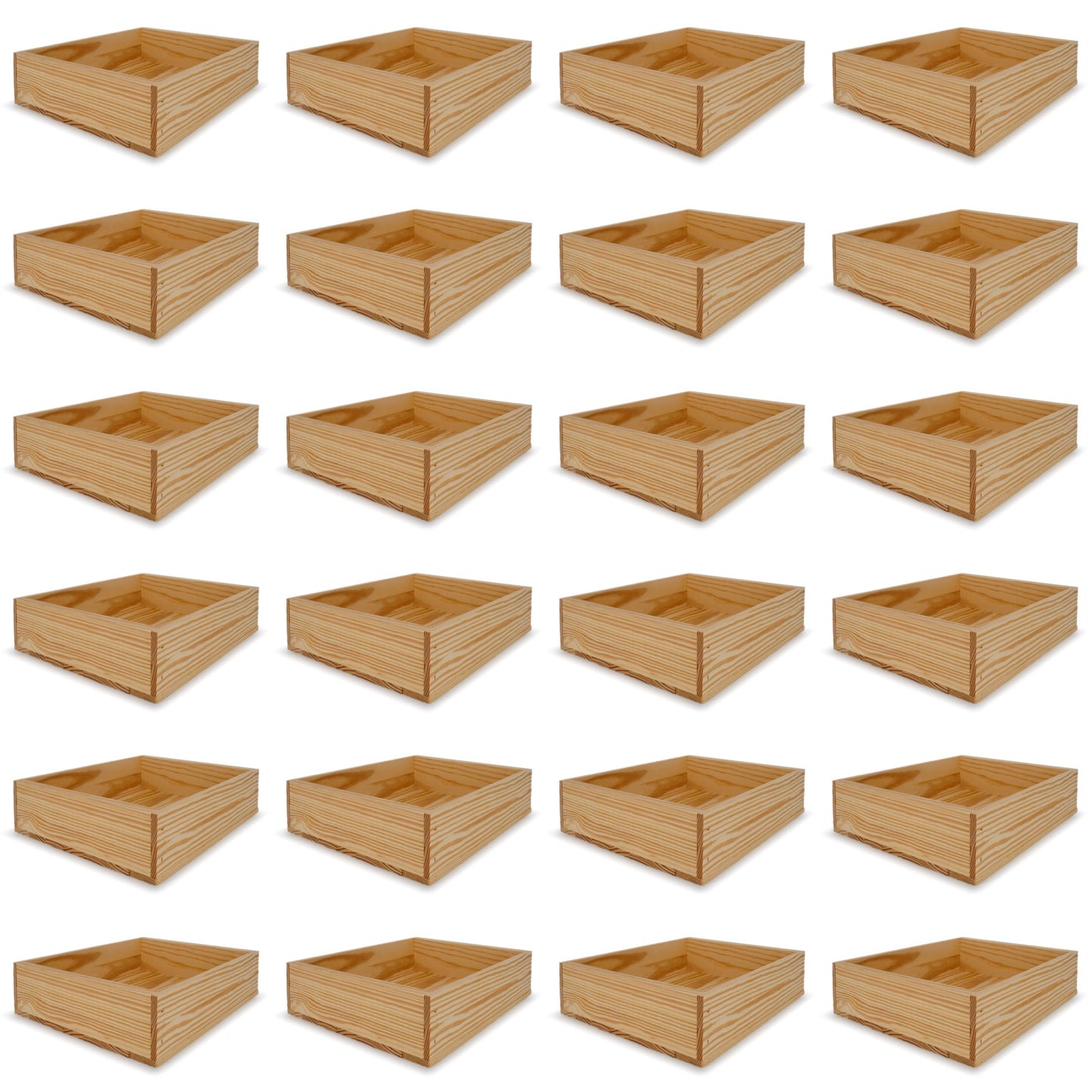 24 Small wooden crates 14x11.5x3.5