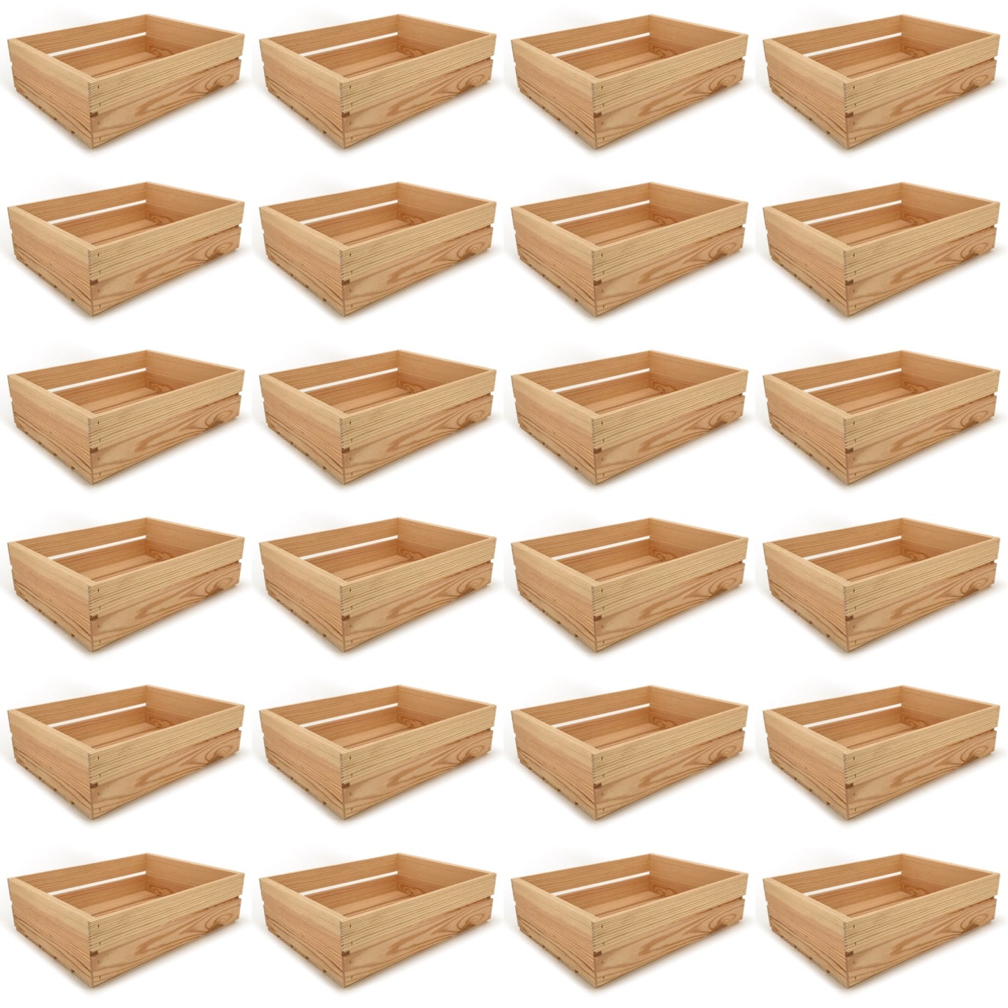 24 Small wooden crates 18x14x5.25, 6-WS-18-14-5.25-NX-NW-NL, 12-WS-18-14-5.25-NX-NW-NL, 24-WS-18-14-5.25-NX-NW-NL, 48-WS-18-14-5.25-NX-NW-NL, 96-WS-18-14-5.25-NX-NW-NL