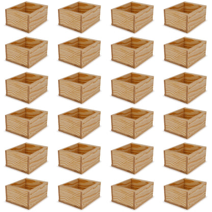 24 Small wooden crates 5x4.5x2.75