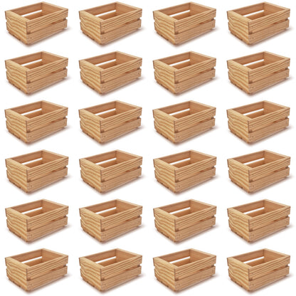 24 Small wooden crates 7.125x5.5x3.5