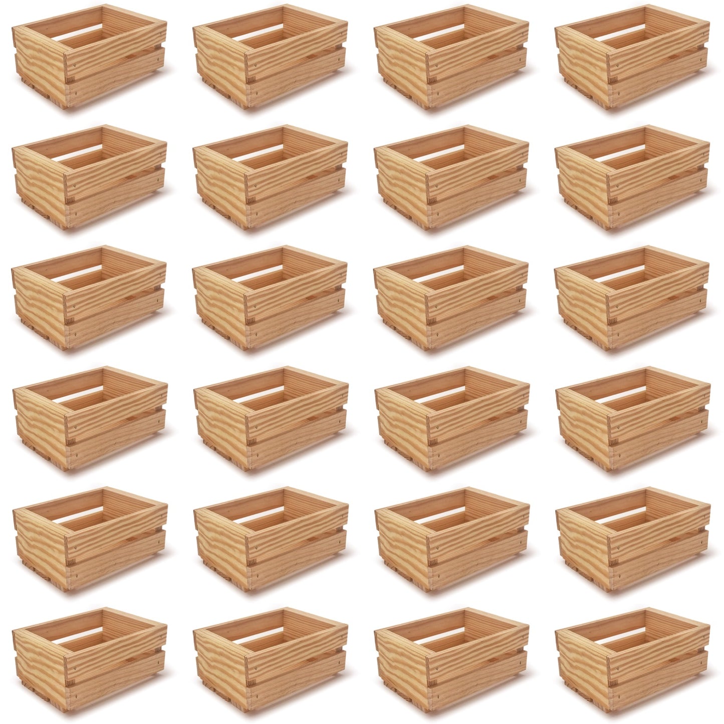 24 Small wooden crates 7.125x5.5x3.5