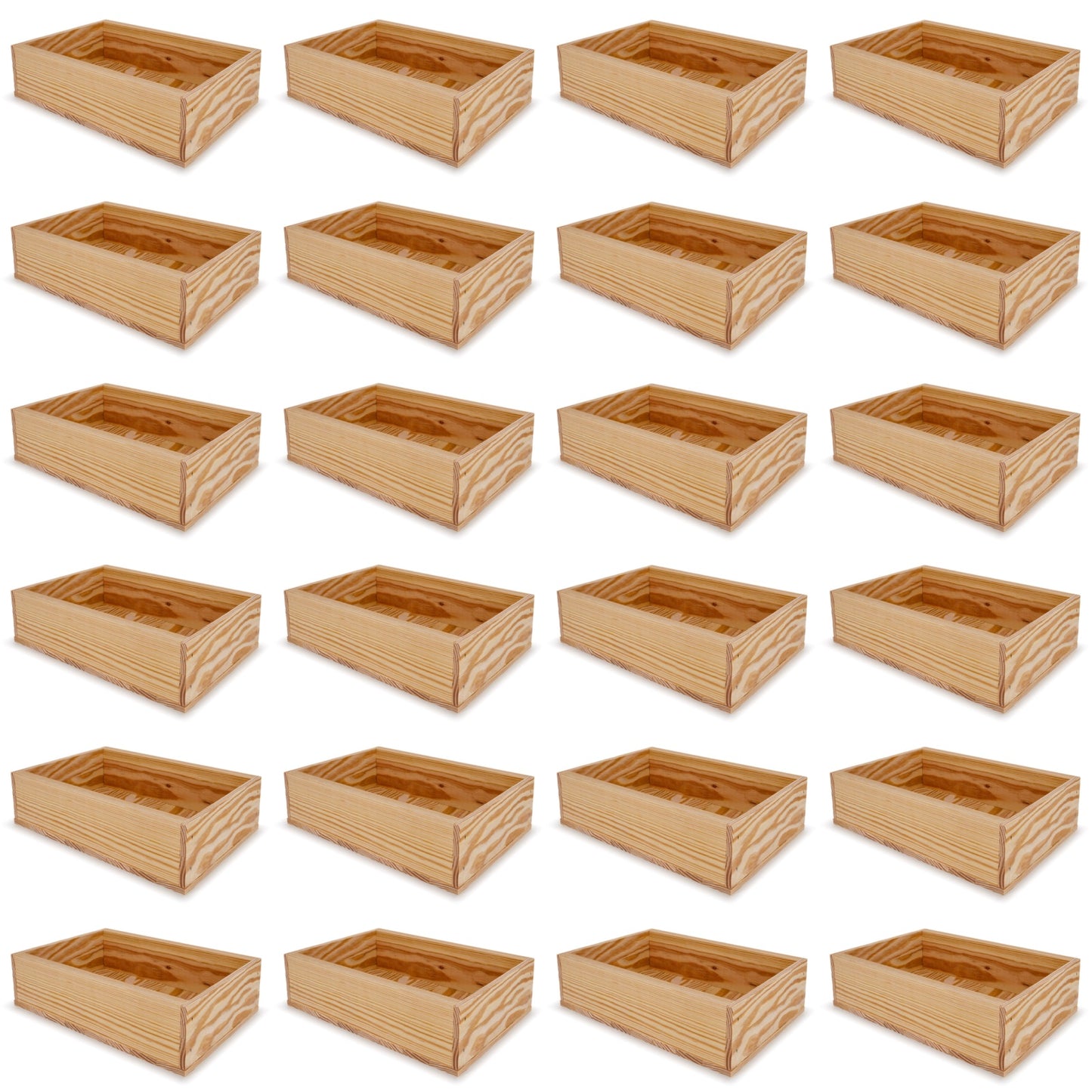 24 Small wooden crates 8x13.25x3.5