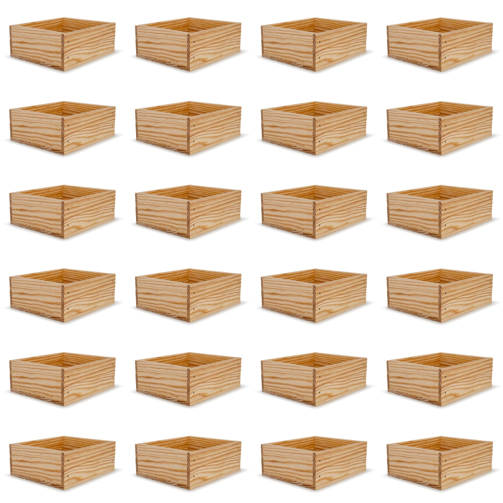 24 Small wooden crates 9x8x3.5