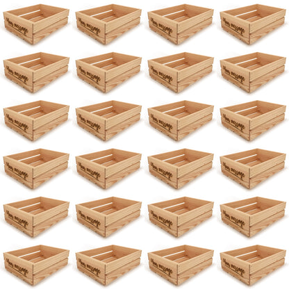 24 Small wooden crates with custom message 16x12x5.25, 6-WS-16-12-5.25-ST-NW-NL, 12-WS-16-12-5.25-ST-NW-NL, 24-WS-16-12-5.25-ST-NW-NL, 48-WS-16-12-5.25-ST-NW-NL, 96-WS-16-12-5.25-ST-NW-NL