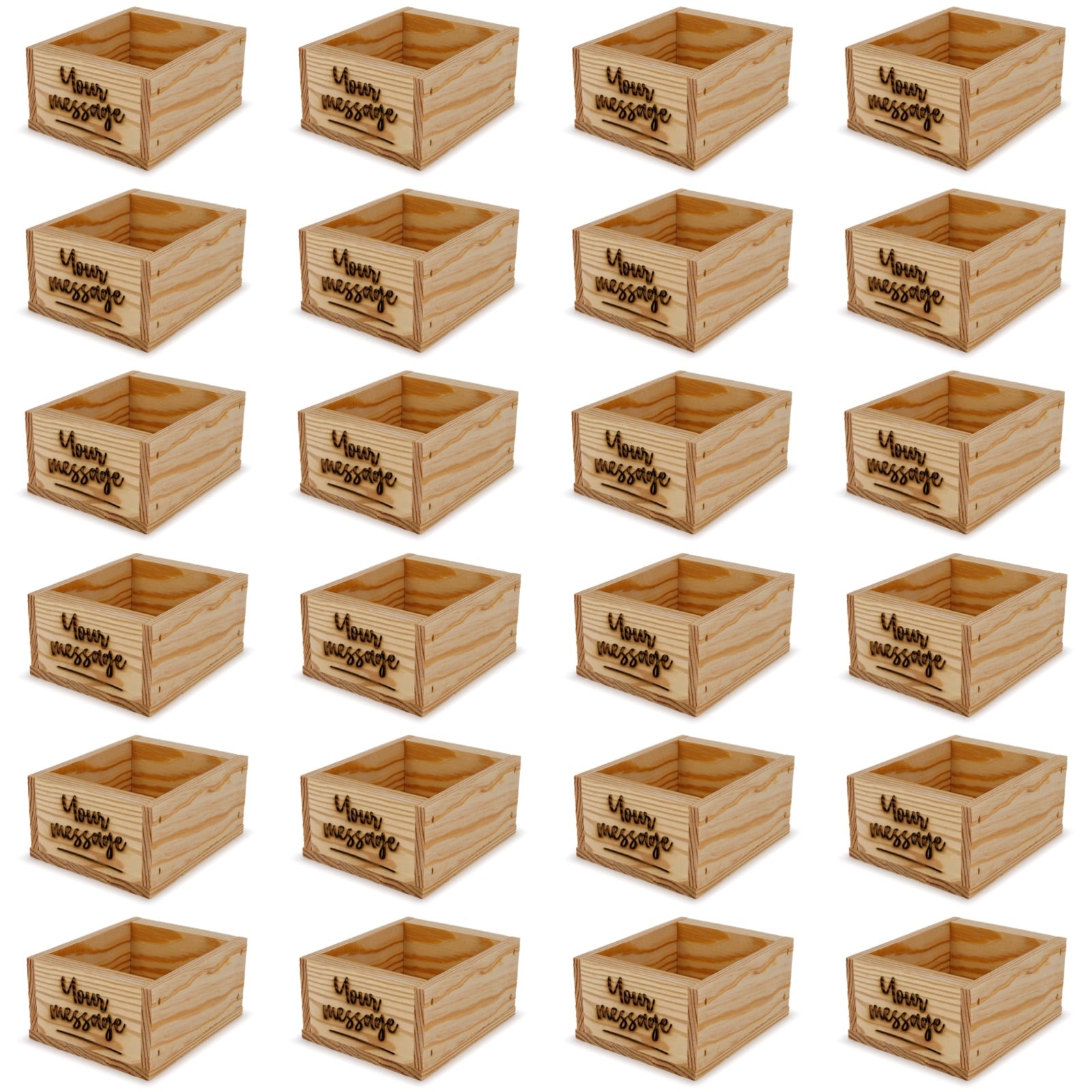 Mini Wooden Boxes Bulk Personalized 5x4.5x2.75” - Small Wood Boxes for ...