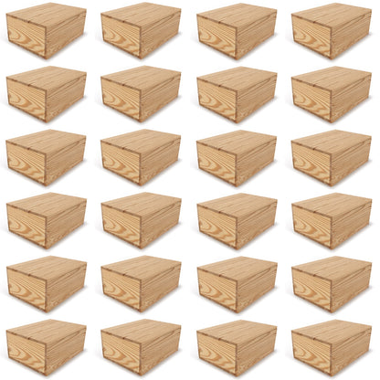 24 Small wooden crates with lid 10x8x4.25