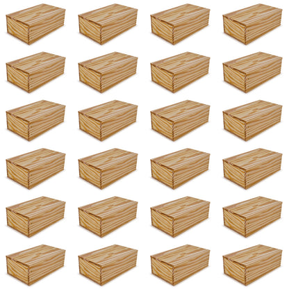 24 Small wooden crates with lid 11x6.25x3.5
