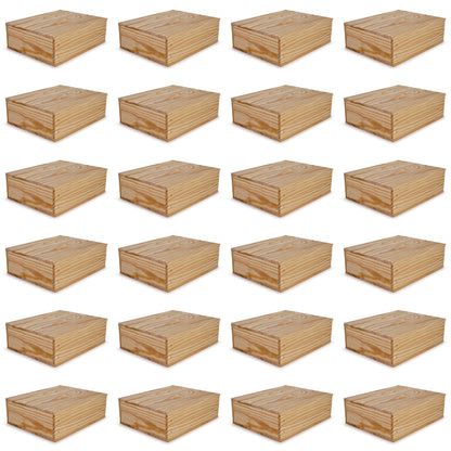 24 Small wooden crates with lid 12x9.75x3.5
