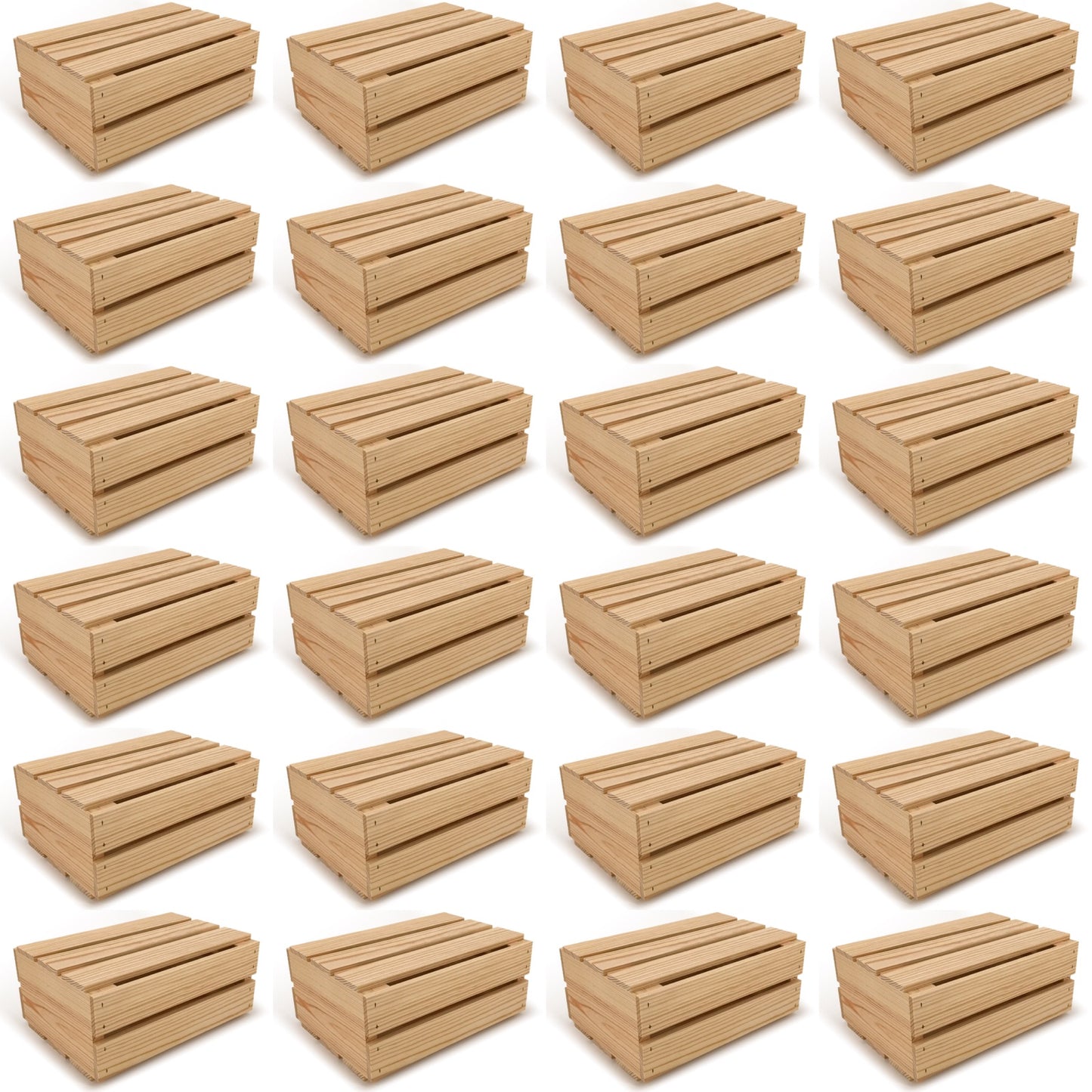 24 Small wooden crates with lid 12x9x5.25