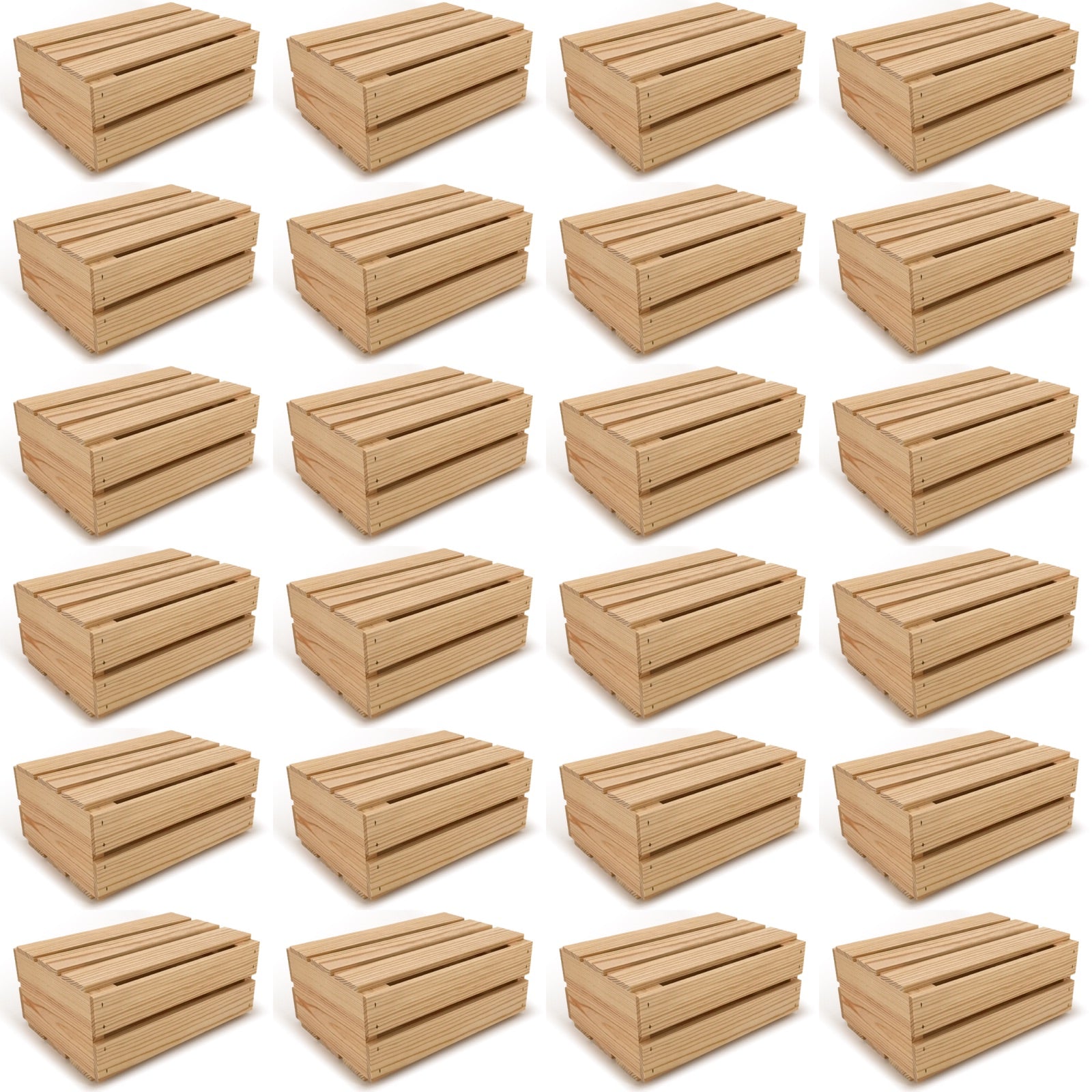 24 Small wooden crates with lid 12x9x5.25