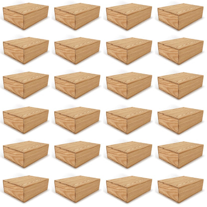 24 Small wooden crates with lid 14x10x4.25