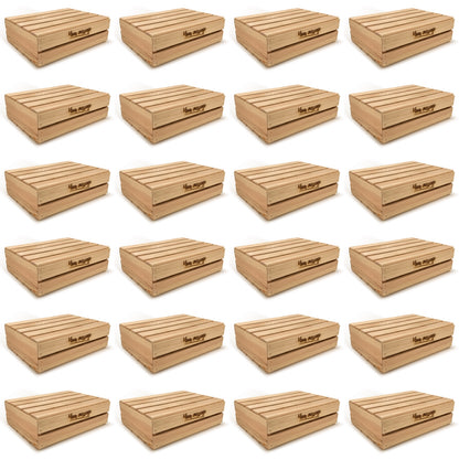 24 Small wooden crates with lid and custom message 18x14x5.25, 6-WS-18-14-5.25-ST-NW-LL, 12-WS-18-14-5.25-ST-NW-LL, 24-WS-18-14-5.25-ST-NW-LL, 48-WS-18-14-5.25-ST-NW-LL, 96-WS-18-14-5.25-ST-NW-LL