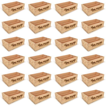 24 Two Bottle Wine Crate Boxes with Custom Message 14x9x4.5, 6-WB-14-9-4.5-ST-NW-NL,  12-WB-14-9-4.5-ST-NW-NL,  24-WB-14-9-4.5-ST-NW-NL,  48-WB-14-9-4.5-ST-NW-NL,  96-WB-14-9-4.5-ST-NW-NL