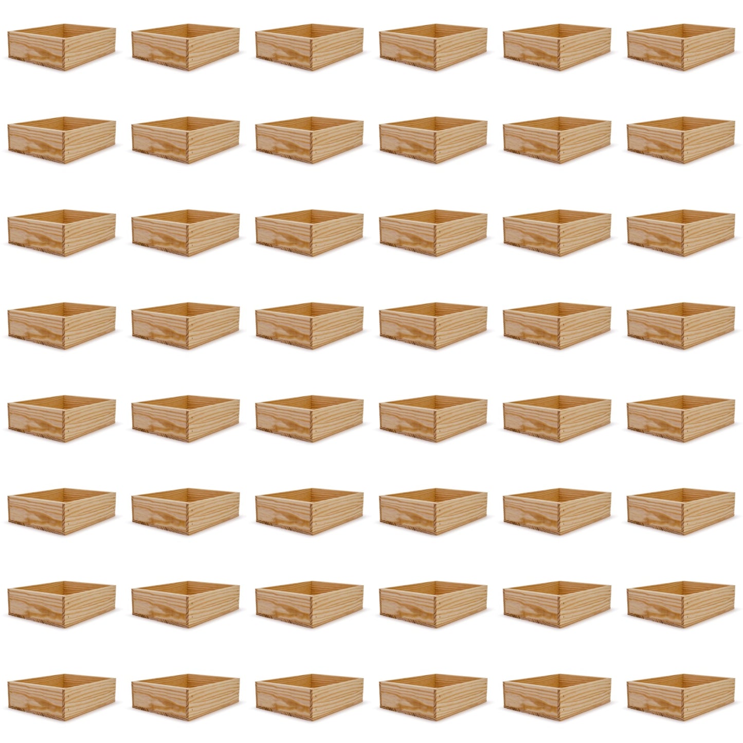 48 Small wooden crates 12x9.75x3.5