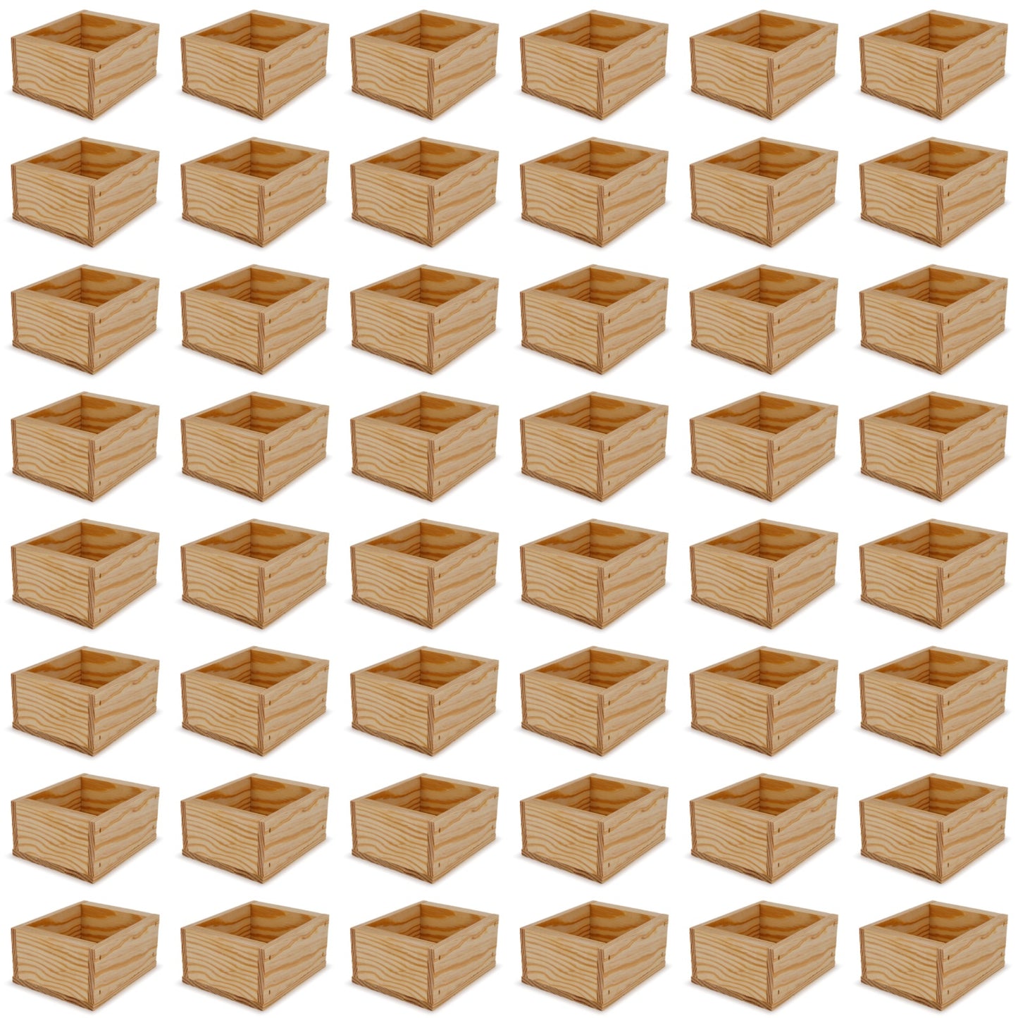 48 Small wooden crates 5x4.5x2.75