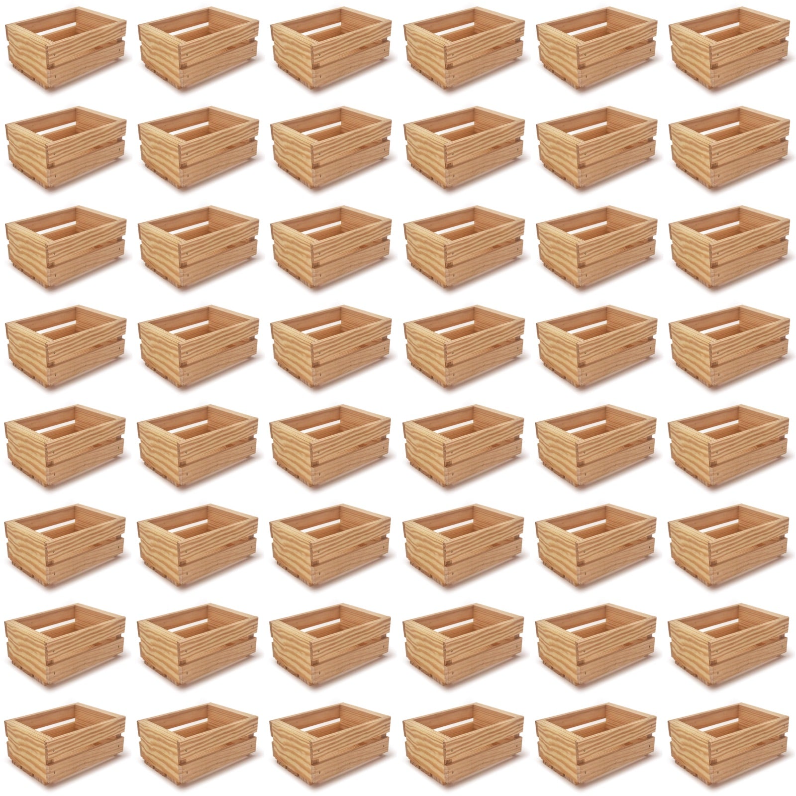 48 Small wooden crates 7.125x5.5x3.5