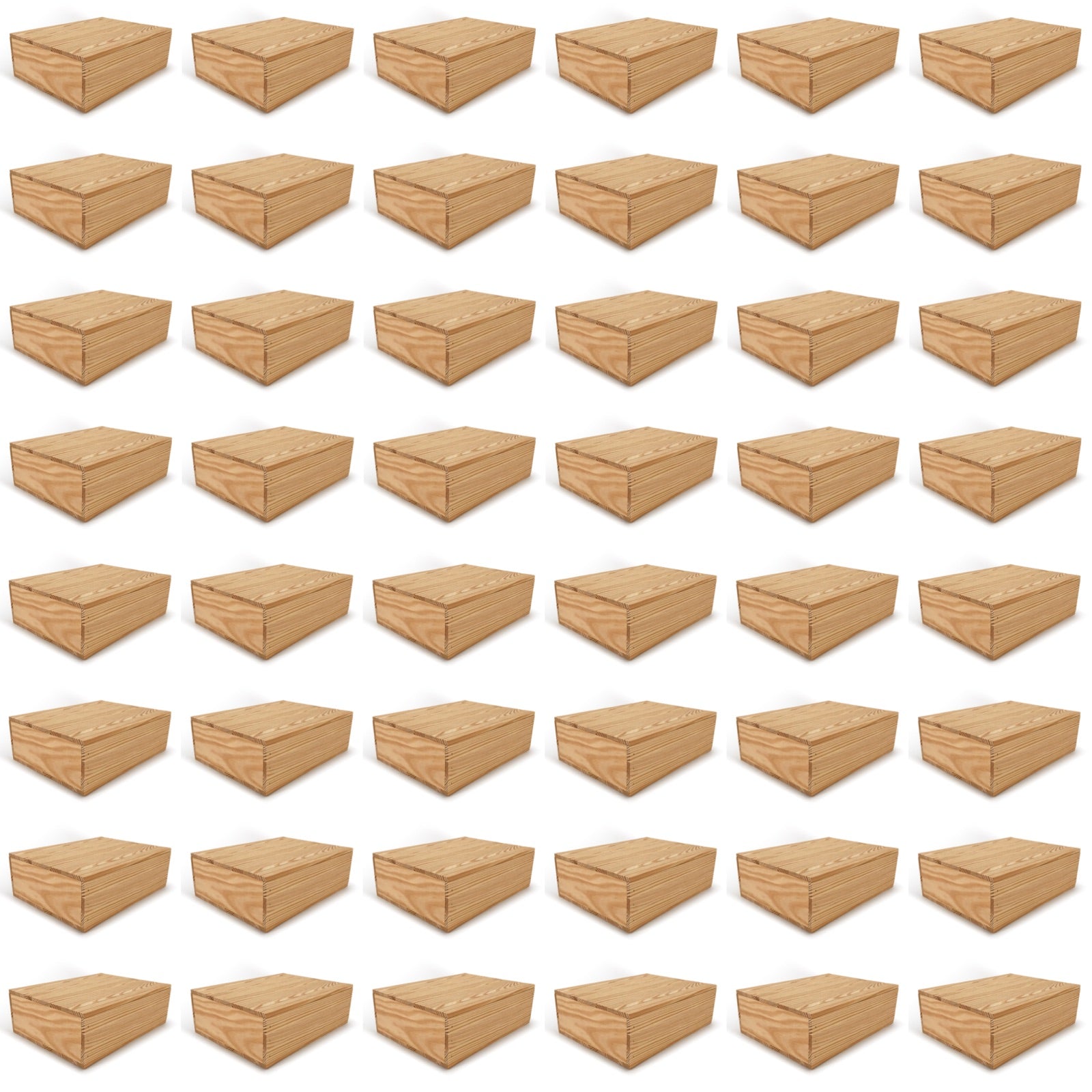 48 Small wooden crates with lid 14x10x4.25