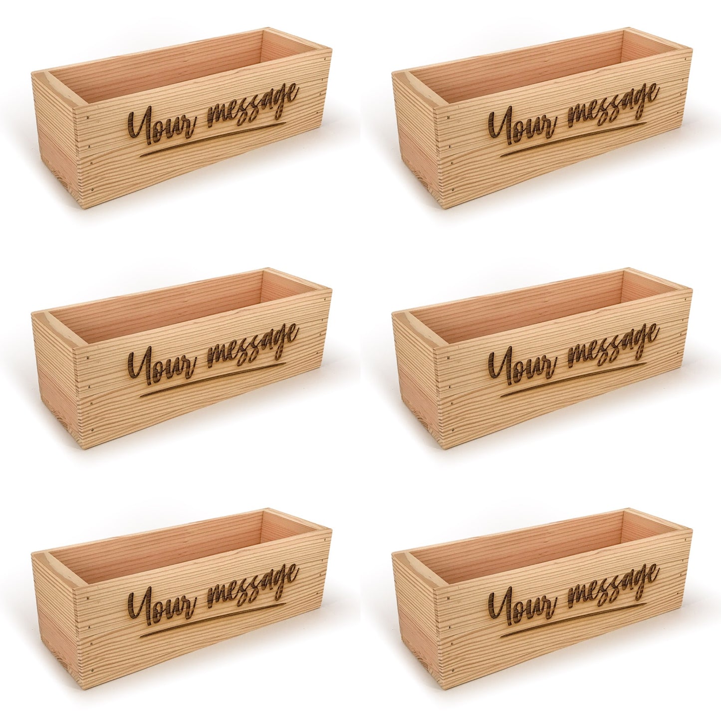 6 Single Bottle Wine Crate Box with Custom Message 14x4.5x4.5, 6-WB-14-4.5-4.5-ST-NW-NL,  12-WB-14-4.5-4.5-ST-NW-NL,  24-WB-14-4.5-4.5-ST-NW-NL,  48-WB-14-4.5-4.5-ST-NW-NL,  96-WB-14-4.5-4.5-ST-NW-NL
