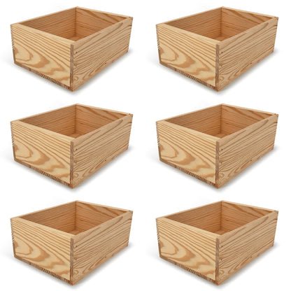 6 Small wooden crates 10x8x4.25