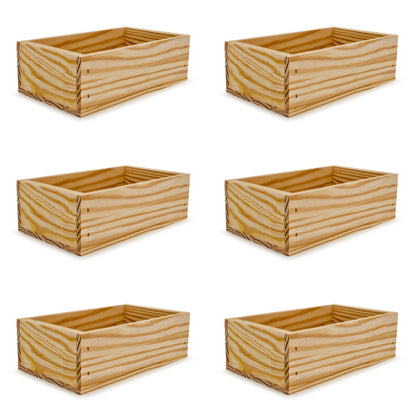 6 Small wooden crates 11x6.25x3.5