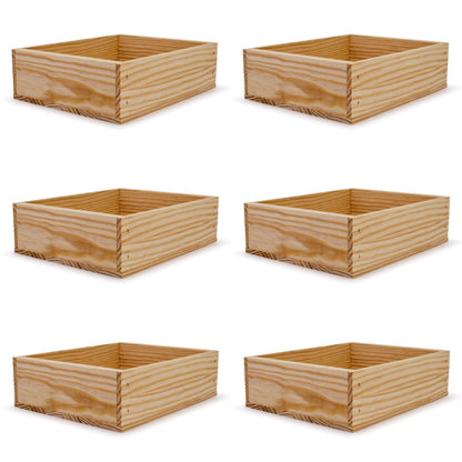 6 Small wooden crates 12x9.75x3.5