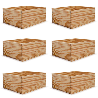 6 Small wooden crates 12x9.75x5.25