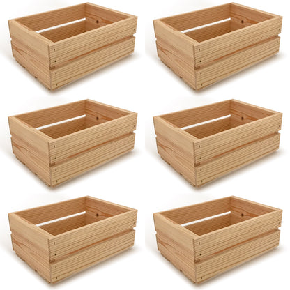 6 Small wooden crates 12x9x5.25