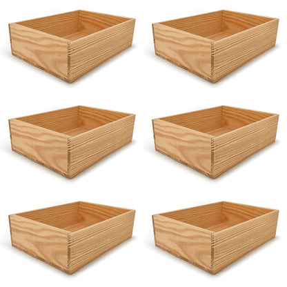 6 Small wooden crates 14x10x4.25