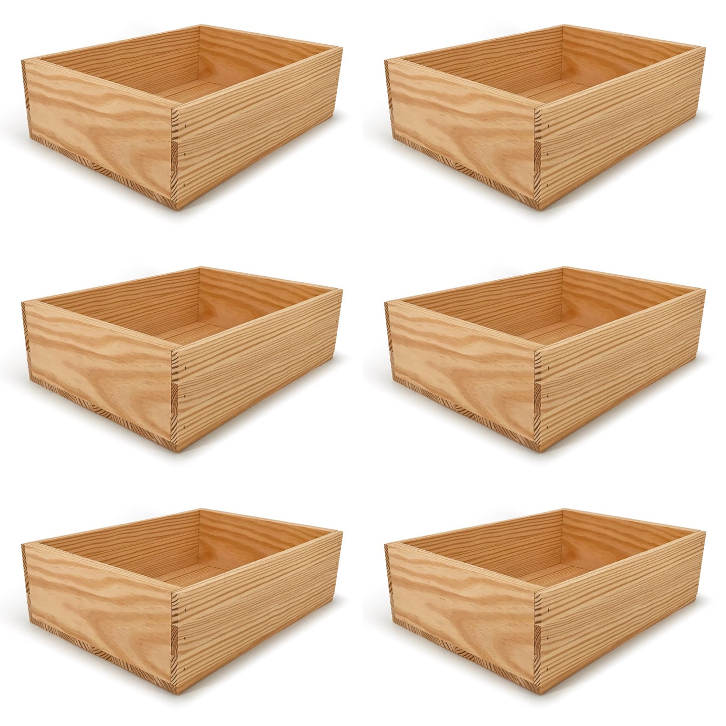 6 Small wooden crates 14x10x4.25