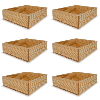 6 Small wooden crates 14x11.5x3.5