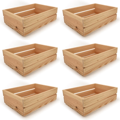 6 Small wooden crates 16x12x5.25