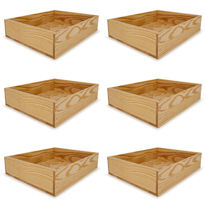 6 Small wooden crates 16x13.25x3.5