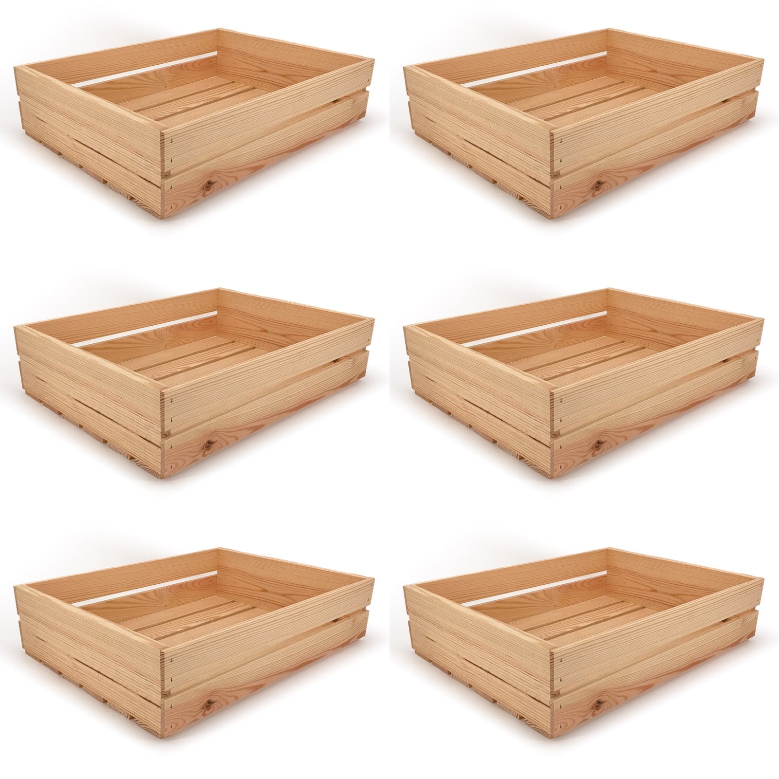 6 Small wooden crates 22x17x5.25