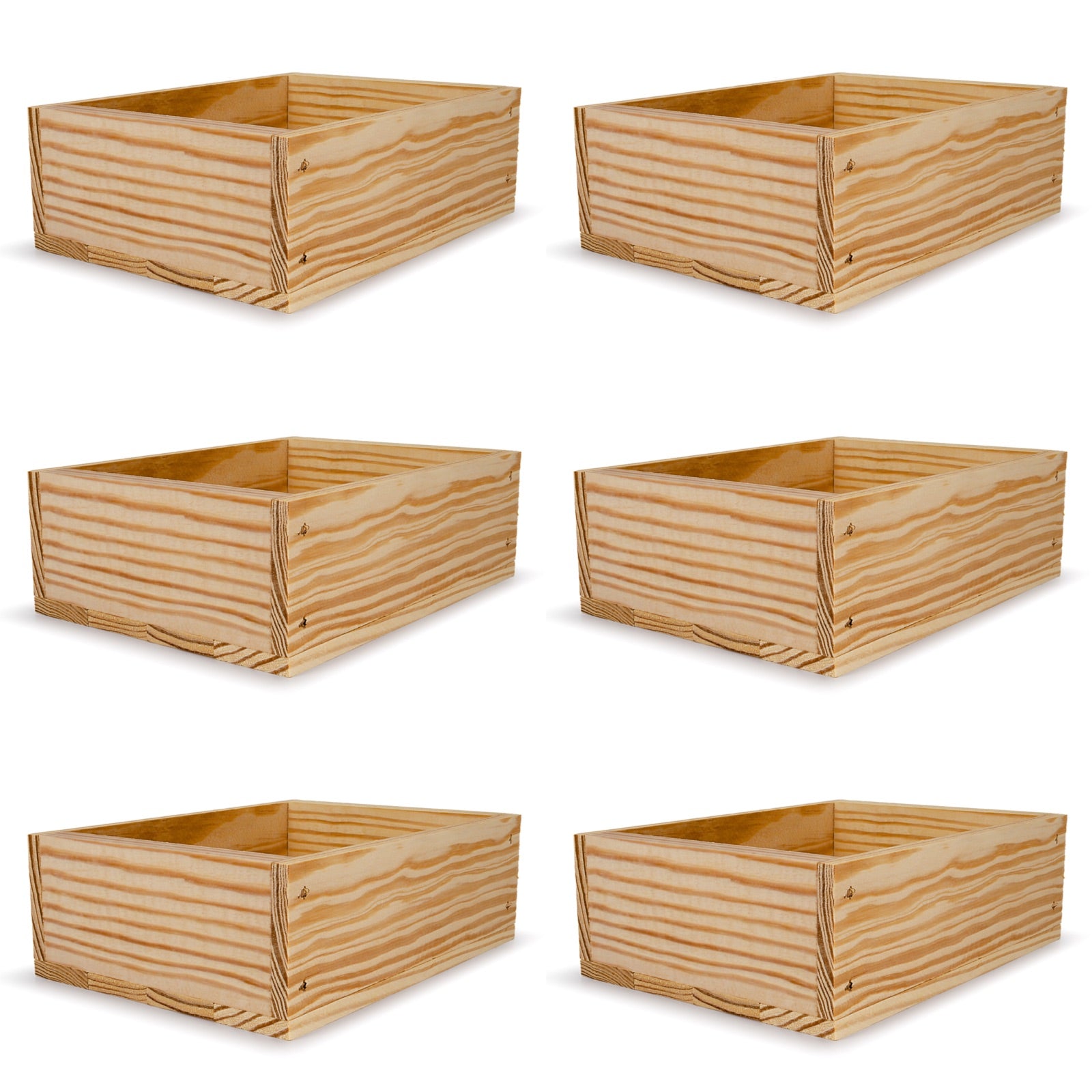 6 Small wooden crates 8x6.25x2.75