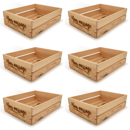 6 Small wooden crates with custom message 18x14x5.25, 6-WS-18-14-5.25-ST-NW-NL, 12-WS-18-14-5.25-ST-NW-NL, 24-WS-18-14-5.25-ST-NW-NL, 48-WS-18-14-5.25-ST-NW-NL, 96-WS-18-14-5.25-ST-NW-NL
