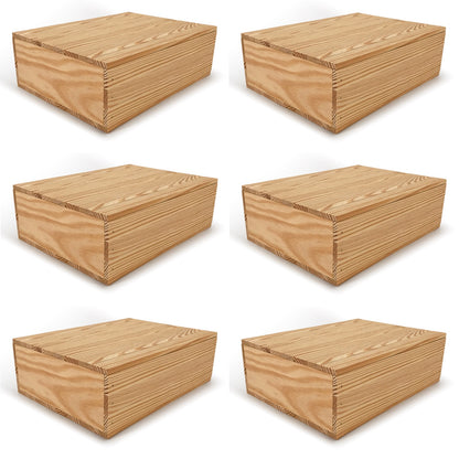 6 Small wooden crates with lid 14x10x4.25