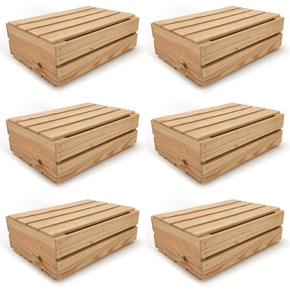6 Small wooden crates with lid 16x12x5.25