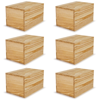 Small Wooden Crate Boxes with Lid 9 x 6 1/4 x 5 1/4"