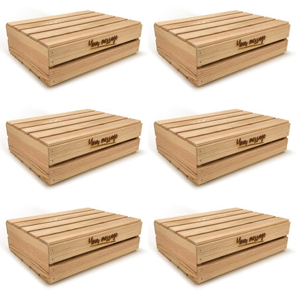 6 Small wooden crates with lid and custom message 18x14x5.25, 6-WS-18-14-5.25-ST-NW-LL, 12-WS-18-14-5.25-ST-NW-LL, 24-WS-18-14-5.25-ST-NW-LL, 48-WS-18-14-5.25-ST-NW-LL, 96-WS-18-14-5.25-ST-NW-LL