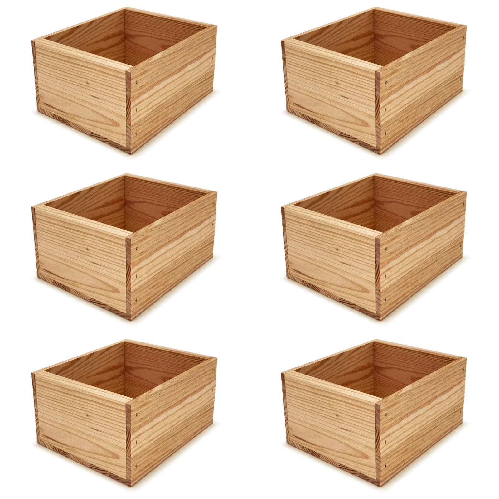 6 Small wooden crates 9x8x5.25