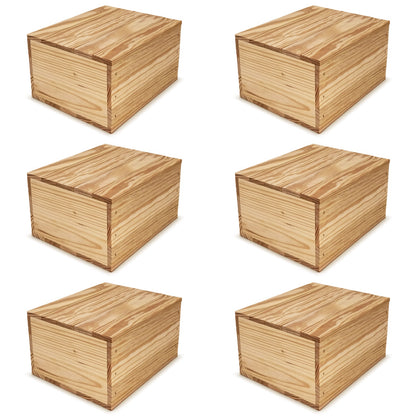 6 Small wooden crates with lid 9x8x5.25