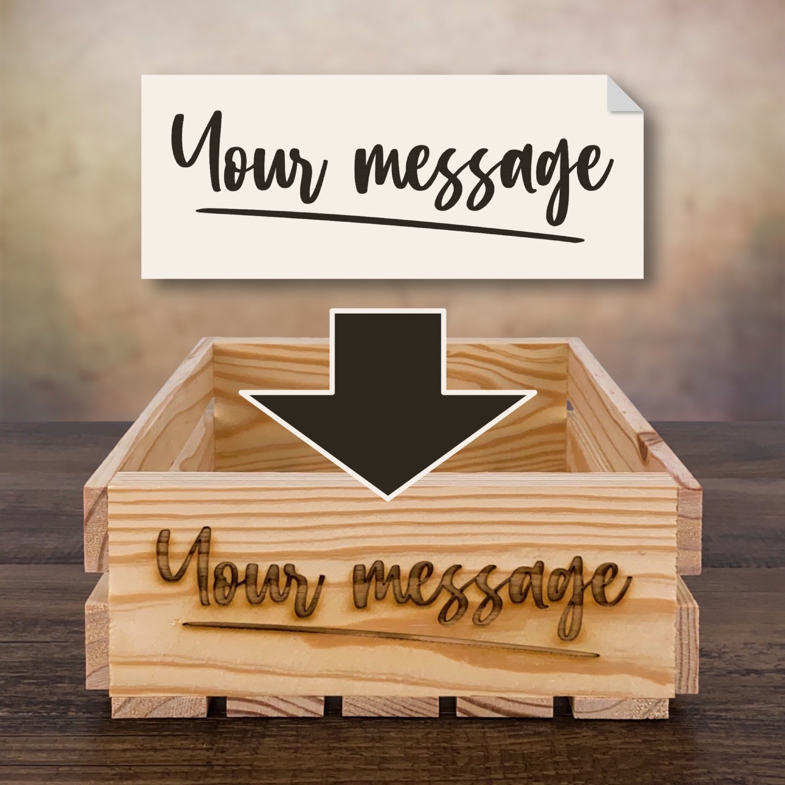 Customized small wooden box crate by Carpenter Core