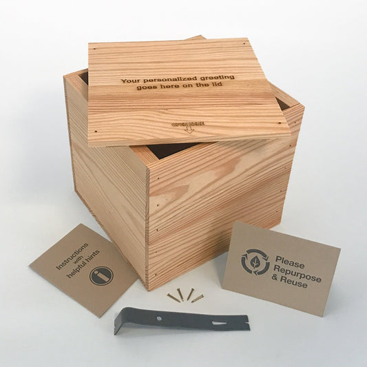 Medium-sized DIY gift crate kit with greeting by Carpenter Core, 6-GK-8.25-8.75-8.75-GT-NW-LL, 12-GK-8.25-8.75-8.75-GT-NW-LL, 24-GK-8.25-8.75-8.75-GT-NW-LL, 48-GK-8.25-8.75-8.75-GT-NW-LL, 96-GK-8.25-8.75-8.75-GT-NW-LL