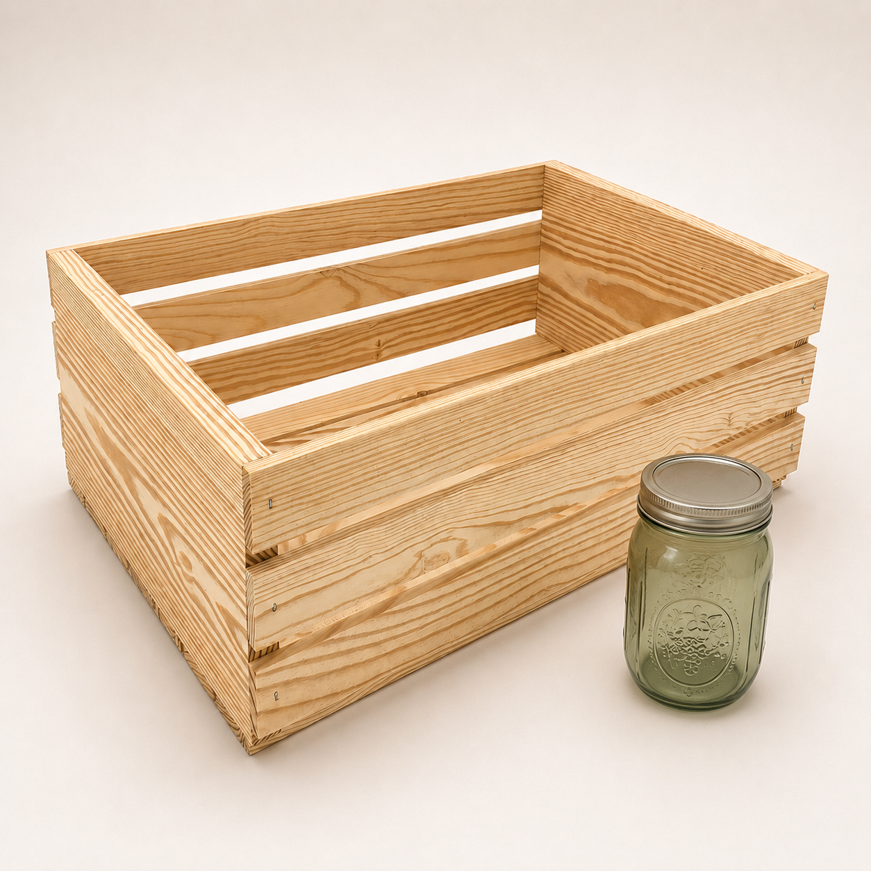 (draft) Open Slat Crate – 18½ × 14 × 6¾