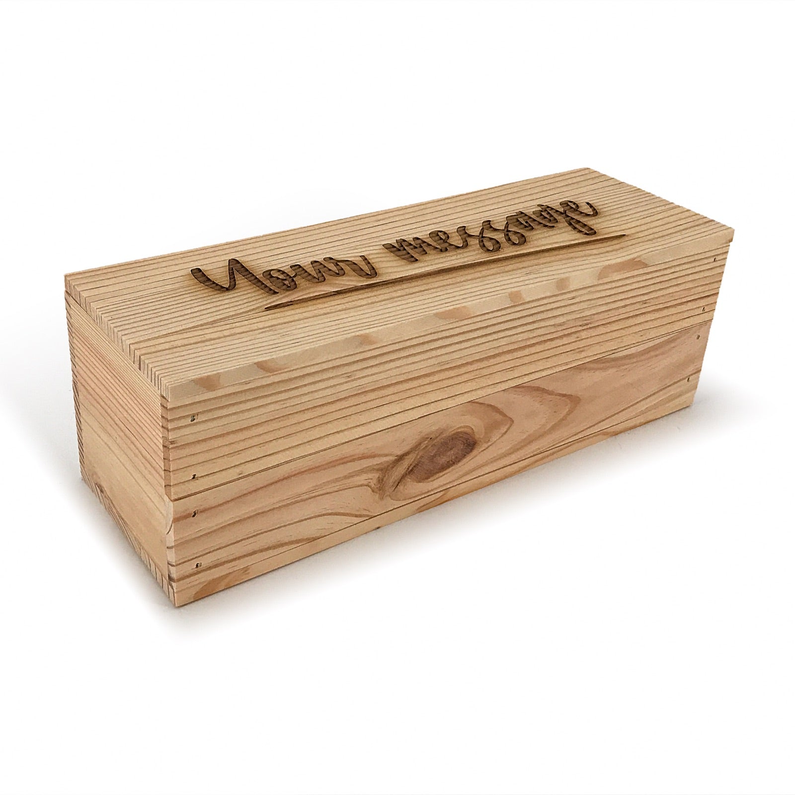 Single Bottle Wine Crate Box with Custom Message on Lid 14x4.5x4.5, 6-WB-14-4.5-4.5-ST-NW-LL,  12-WB-14-4.5-4.5-ST-NW-LL,  24-WB-14-4.5-4.5-ST-NW-LL,  48-WB-14-4.5-4.5-ST-NW-LL,  96-WB-14-4.5-4.5-ST-NW-LL